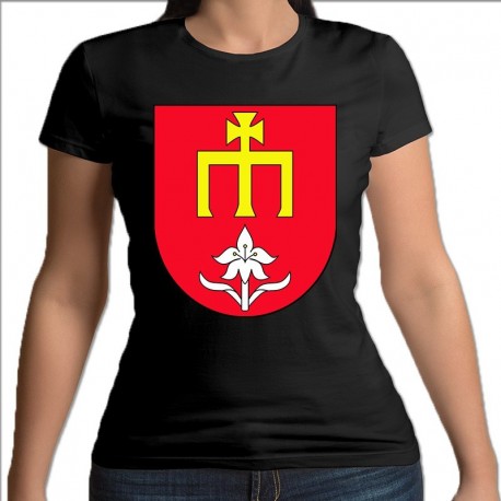 koszulka czarna damska gmina Skórzec